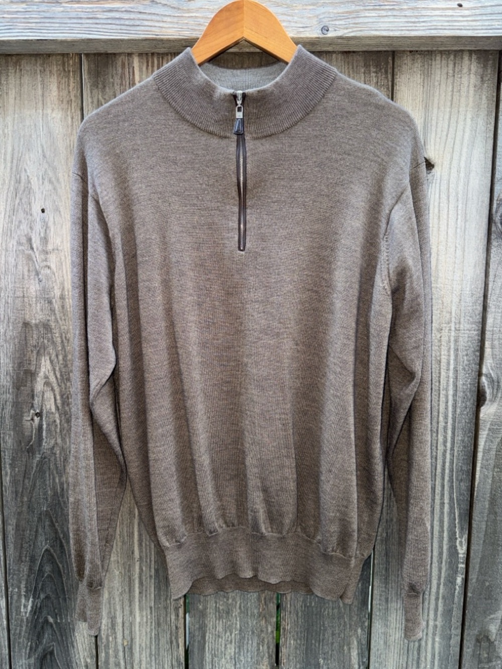 Peter Millar Quarter-Zip Sweater Silk/Wool Blend Sweater Size XL